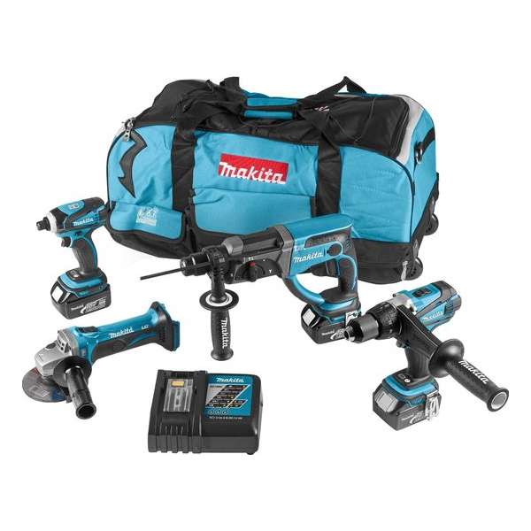 Makita combiset - 18V - 4-delig - met 3x3.0Ah Li-Ion accu - in tas - DLX4017 Makita combiset - 18V - 4-delig - met 3x3.0Ah Li-Ion accu - in tas - DLX4017