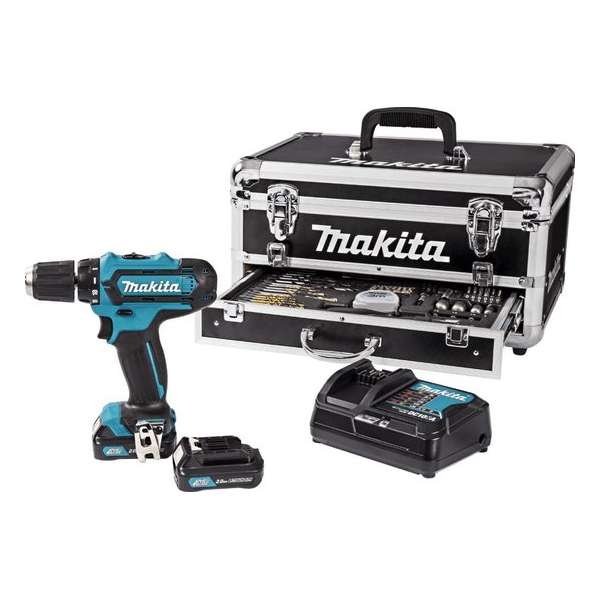 Makita accu schroefboormachine DF331DSAX2 10.8V + acc.set Makita accu schroefboormachine DF331DSAX2 10.8V + acc.set