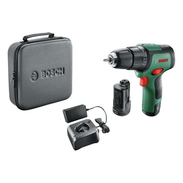 Bosch EasyImpact 12 Accuklopboorschroevendraaier - Met 2x 12 V accu's en lader Bosch EasyImpact 12 Accuklopboorschroevendraaier - Met 2x 12 V accu's en lader