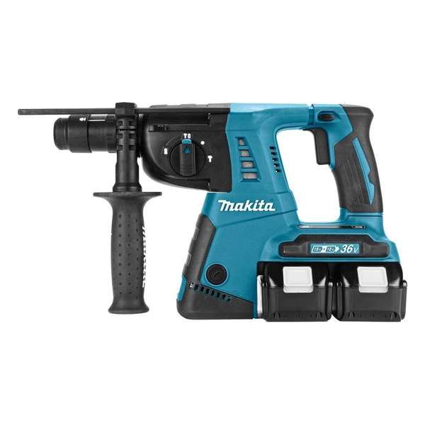 Makita DHR264RM2 36V (2x 18V) Li-Ion Accu SDS-plus combihamer set (2x 4.0Ah accu) in koffer - 2,5J Makita DHR264RM2 36V (2x 18V) Li-Ion Accu SDS-plus combihamer set (2x 4.0Ah accu) in koffer - 2,5J