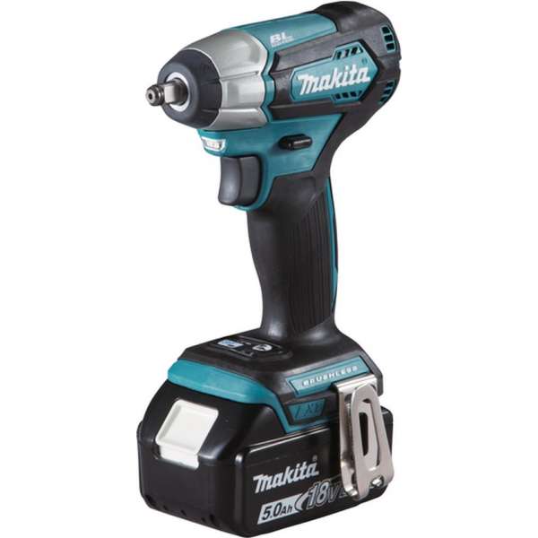 Makita DTW180RTJ 18V Li-Ion accu slagmoersleutel set (2x 5,0Ah) in Mbox - 180Nm - 3/8" - koolborstelloos Makita DTW180RTJ 18V Li-Ion accu slagmoersleutel set (2x 5,0Ah) in Mbox - 180Nm - 3/8" - koolborstelloos