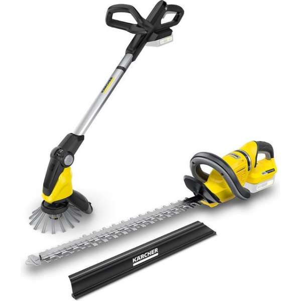 Kärcher Accu Onkruidverwijderaar WRE18-55 met heggenschaar HGE 18-50 - 18 Volt - Exclusief accu en lader Kärcher Accu Onkruidverwijderaar WRE18-55 met heggenschaar HGE 18-50 - 18 Volt - Exclusief accu en lader