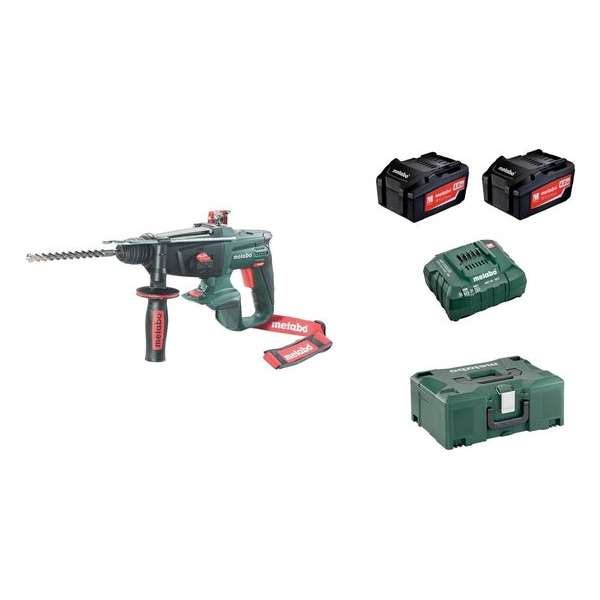 Metabo KHA 18 LTX 18V Li-Ion Accu SDS-plus combihamer set (2x 4.0Ah accu) in koffer - 2,2J Metabo KHA 18 LTX 18V Li-Ion Accu SDS-plus combihamer set (2x 4.0Ah accu) in koffer - 2,2J