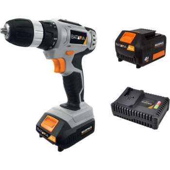 BATAVIA Accu Boormachine - 18V | Incl. 4.0Ah Accu en Snellader | MaxxPack Accuplatform