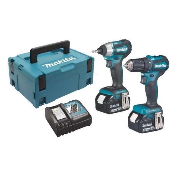 Makita DLX2220JX2 18 V Combiset voor lichter boor- en (slag)schroefwerk Makita DLX2220JX2 18 V Combiset voor lichter boor- en (slag)schroefwerk