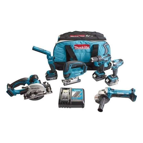 DK18042 Startset met 5 18V Li-ion machines | 3 accu's DK18042 Startset met 5 18V Li-ion machines | 3 accu's