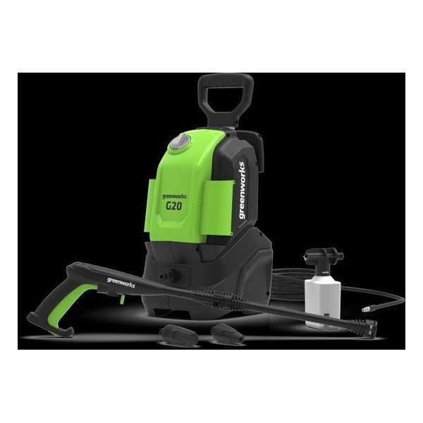 GREENWORKS 230V hogedrukreiniger 110 bar G20 GREENWORKS 230V hogedrukreiniger 110 bar G20