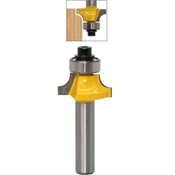 DW4Trading® Hout afrondfrees radius 5 mm met lager schacht 8 mm