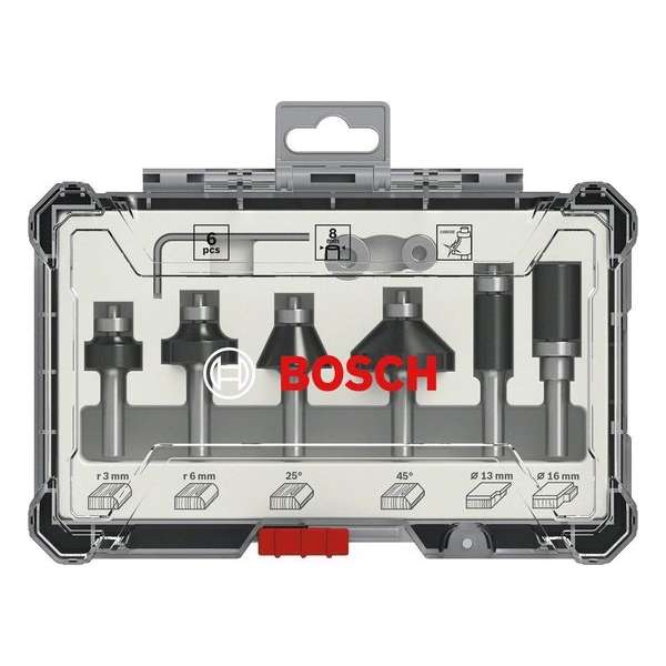 8-delige gemengde freesset - schachtdiameter 8 mm 8-delige gemengde freesset - schachtdiameter 8 mm