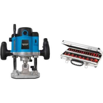 Silverline 1500 W bovenfrees 1/2  MET Silverline 24-delige 1/4 TCT Frees bit set