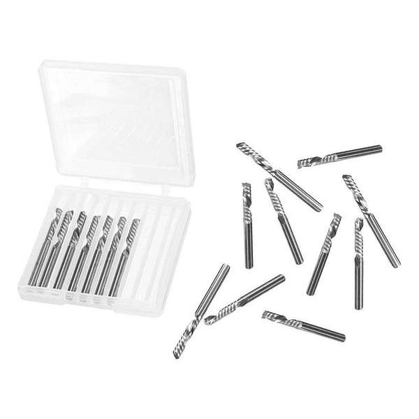 Micro eensnijder frezenset (3.175 mm, 10 stuks) Micro eensnijder frezenset (3.175 mm, 10 stuks)