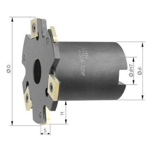Schijffrees Z8 met kraag D 80x6mm Schijffrees Z8 met kraag D 80x6mm