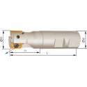 Schachtfrees Z2, met IK, voor APKT16 90°, D 25mm