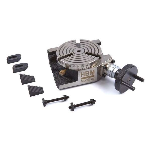 HBM 100 mm Verdeeltafel met Opspanset HBM 100 mm Verdeeltafel met Opspanset