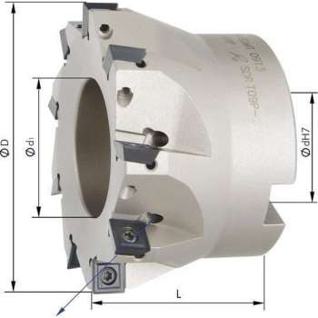 Hoekfrees met IK, 7 tanden, voor SOMT09 D 63mm, 90 °