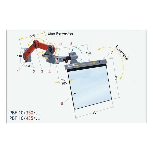 Huvema - Universele beschermkap met arm - BVPBF 10/350 Huvema - Universele beschermkap met arm - BVPBF 10/350