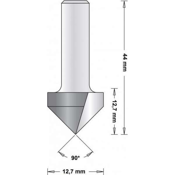 Hitachi 8 mm v-groeffrees 12.7 x 44 x 90mm Hitachi 8 mm v-groeffrees 12.7 x 44 x 90mm