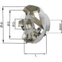 Vlakfrees De hydraulische, centrale klemming garandeerd en absolute starheid. 45°,