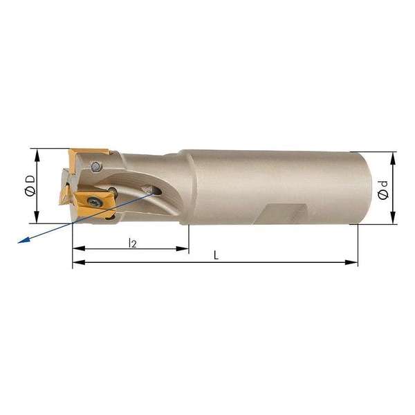 Schachtfrees Z5, met IK, voor APKT10 90°, D 32mm
