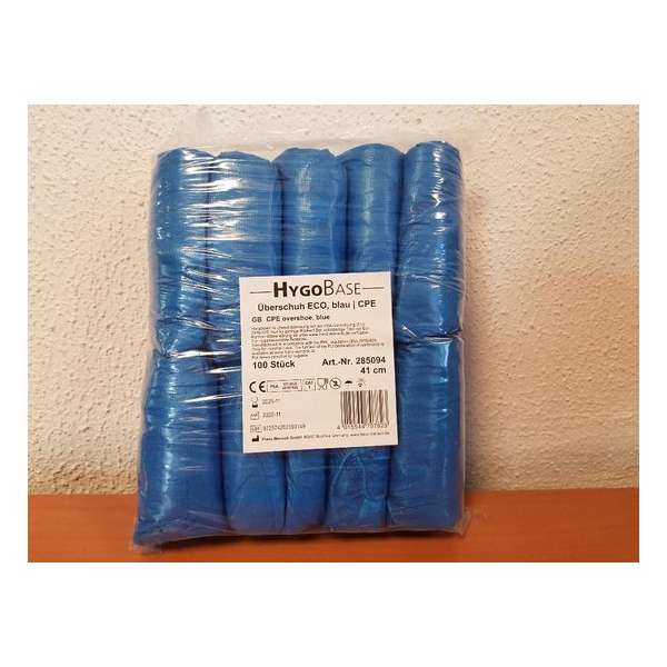 Hygonorm wegwerp overschoenen blauw 100 stuks - waterdicht - 25 micron Hygonorm wegwerp overschoenen blauw 100 stuks - waterdicht - 25 micron