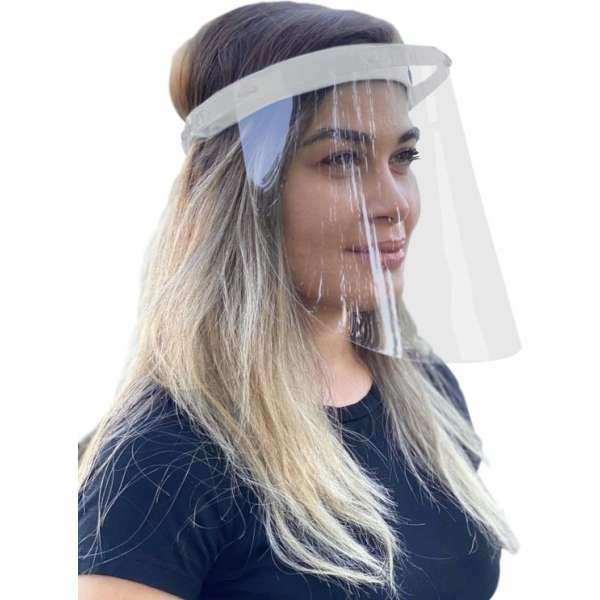 CURRVED - Opklapbare Faceshield Spatmasker met Extra Shield - White CURRVED - Opklapbare Faceshield Spatmasker met Extra Shield - White