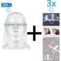 20 Stuks - Face Shield - Gezichtsmasker - Gezichtsbeschermer - Gelaatsscherm