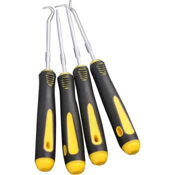 Haken set 4x Gereedschapshaken pakking trekkers O-ring extractors RVS / HaverCo