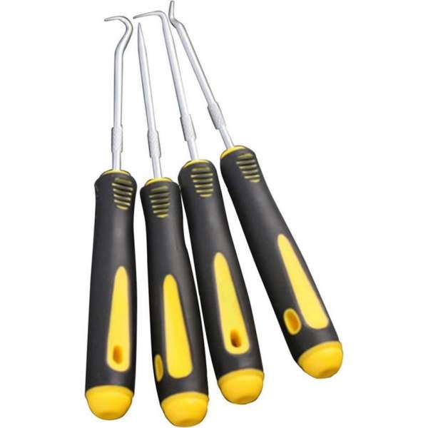 Haken set 4x Gereedschapshaken pakking trekkers O-ring extractors RVS / HaverCo Haken set 4x Gereedschapshaken pakking trekkers O-ring extractors RVS / HaverCo