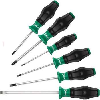 Wera 1334/6 Schroevendraaierset Kraftform Comfort 6 Delig