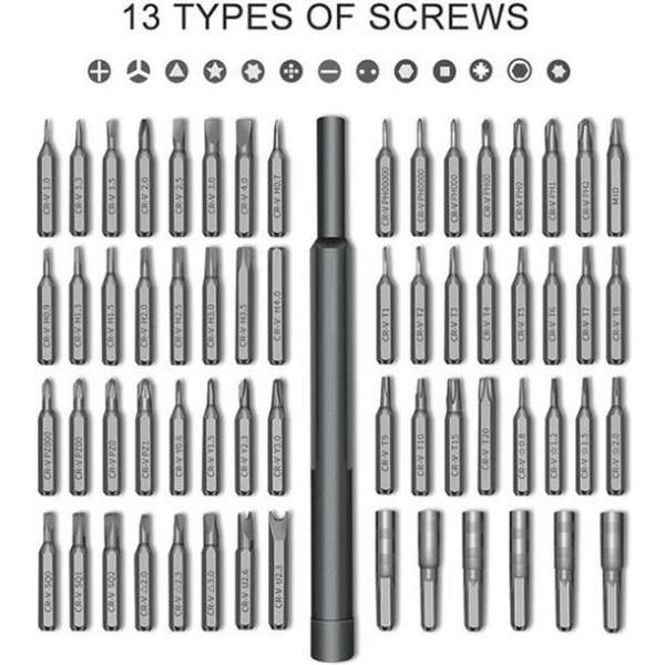 63-in-1 Tool Kit - precisie gereedschapsset - XD-Xtreme 63-in-1 Tool Kit - precisie gereedschapsset - XD-Xtreme