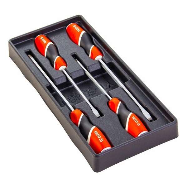 Yato Schroevendraaierset - 4-delig - 38 x 17 x 4 cm - Platkop schroevendraaiers Yato Schroevendraaierset - 4-delig - 38 x 17 x 4 cm - Platkop schroevendraaiers
