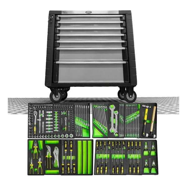 JBM Tools | GEREEDSCHAPSWAGEN MET OMVALBEVEILIGING SYSTEEM, XL-GRIJS JBM Tools | GEREEDSCHAPSWAGEN MET OMVALBEVEILIGING SYSTEEM, XL-GRIJS