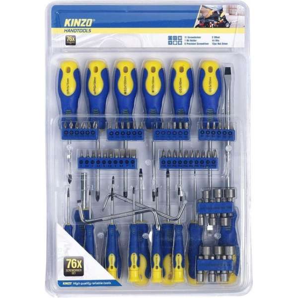 Kinzo schroevendraaierset 76 st Kinzo schroevendraaierset 76 st