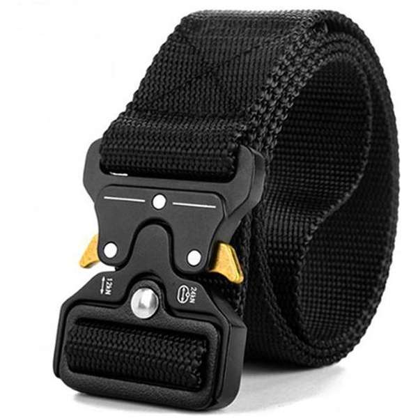 Tactical Belt - Werkriem - Veiligheidsriem - Heup Riem - Quick Release - 125 CM - Verstelbaar - Zwart Tactical Belt - Werkriem - Veiligheidsriem - Heup Riem - Quick Release - 125 CM - Verstelbaar - Zwart