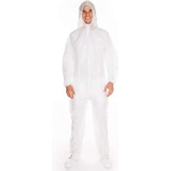 Overall wegwerp wit XXL - Coverall Hygostar 40g/m2