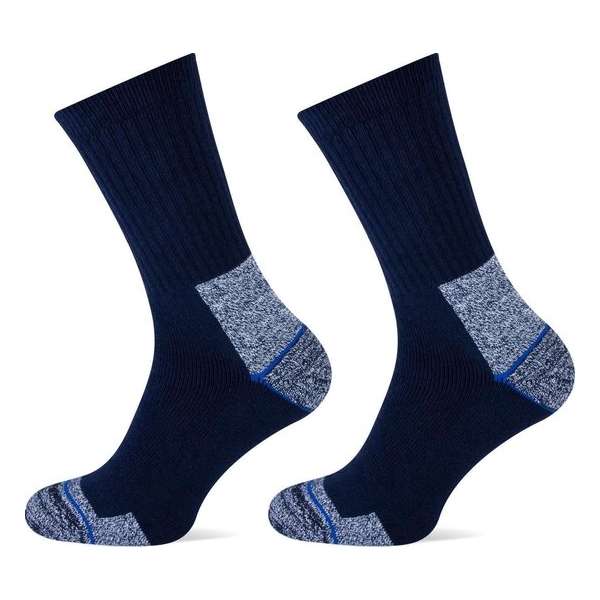 Teckel - 2 Paar Super Sterke werksokken - Maat 43/46 - Kleur Blauw - Hak en Hiel verstevigd Teckel - 2 Paar Super Sterke werksokken - Maat 43/46 - Kleur Blauw - Hak en Hiel verstevigd