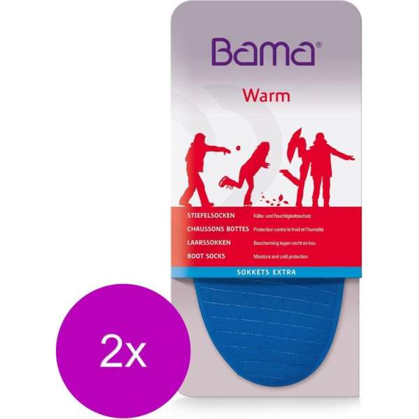 Bama Laarssok Extra Blauw - Sokken - 2 x 44-45 Bama Laarssok Extra Blauw - Sokken - 2 x 44-45