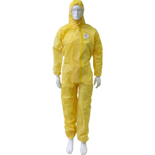 Technosafety Wegwerp Overall - Categorie 3 - Type 3/4/5/6 - Anti Statisch - Geel - Maat M Technosafety Wegwerp Overall - Categorie 3 - Type 3/4/5/6 - Anti Statisch - Geel - Maat M