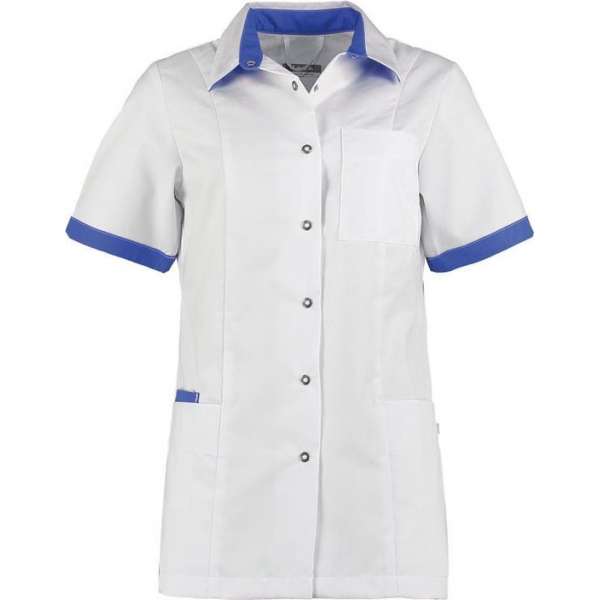 Haen / Ballyclare Dames Zorgjas Fijke- Wit / Royal Blue - Maat M Haen / Ballyclare Dames Zorgjas Fijke- Wit / Royal Blue - Maat M