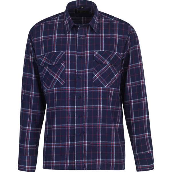 STØRVIK Flanellen Blouse Geruwd Katoen Heren Donkerblauw / Rood - Maat 4XL - DAWSON STØRVIK Flanellen Blouse Geruwd Katoen Heren Donkerblauw / Rood - Maat 4XL - DAWSON