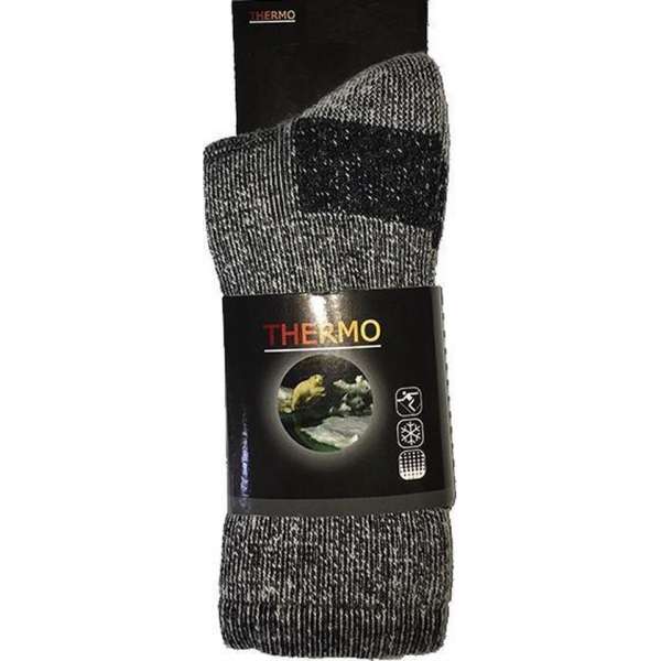 3-Pack Stevige Wollen Thermosokken met Badstof Voering Basset 5400-699 - Grijs - Unisex - Maat 35-38 3-Pack Stevige Wollen Thermosokken met Badstof Voering Basset 5400-699 - Grijs - Unisex - Maat 35-38