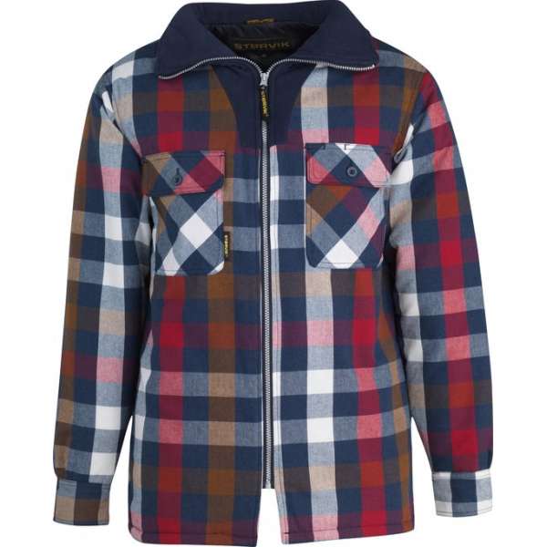 STØRVIK Thermoblouse Fleece Kraag Winddicht Heren Bordeaux Rood / Blauw - Maat L - VANCOUVER STØRVIK Thermoblouse Fleece Kraag Winddicht Heren Bordeaux Rood / Blauw - Maat L - VANCOUVER