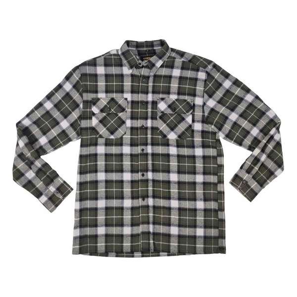 STØRVIK Flanellen Blouse Geruwd Katoen Heren Olijfgroen / Zwart - Maat M - DAWSON STØRVIK Flanellen Blouse Geruwd Katoen Heren Olijfgroen / Zwart - Maat M - DAWSON
