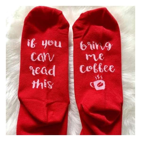 Grappige sokken If you can read this bring me coffee Grappige sokken If you can read this bring me coffee
