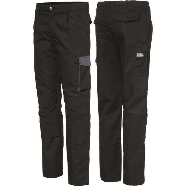 Ultimate Workwear - Werkbroek SHAWN - polykatoen - lichtgewicht tweekleurig Zwart/Grijs (donker) Ultimate Workwear - Werkbroek SHAWN - polykatoen - lichtgewicht tweekleurig Zwart/Grijs (donker)