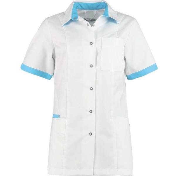 Haen / Ballyclare Dames Zorgjas Fijke- Wit / Turquoise - Maat M Haen / Ballyclare Dames Zorgjas Fijke- Wit / Turquoise - Maat M