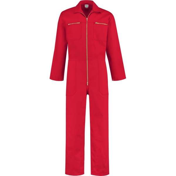 EM Workwear kinderoverall 100% katoen Rood met rits maat 140 EM Workwear kinderoverall 100% katoen Rood met rits maat 140