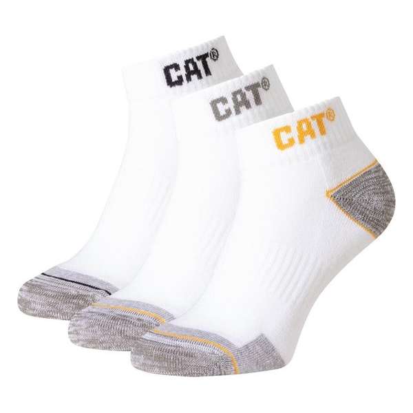 CAT Enkelsokken Work Sneakers 3-paar Wit - 43-46 CAT Enkelsokken Work Sneakers 3-paar Wit - 43-46