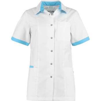 Haen / Ballyclare Dames Zorgjas Fijke- Wit / Turquoise - Maat XS