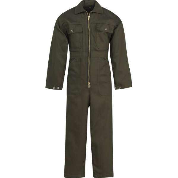 STØRVIK Kinderoverall 100% Katoen Unisex Olijfgroen - Maat 80/86 - NICKY STØRVIK Kinderoverall 100% Katoen Unisex Olijfgroen - Maat 80/86 - NICKY